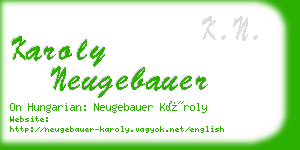 karoly neugebauer business card